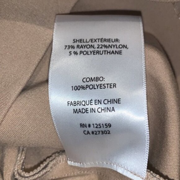 MACKAGE Tan Mesh Bandage Padded Shoulder Round  Neck Mini Bandage Dress Size 8 - Picture 13 of 16